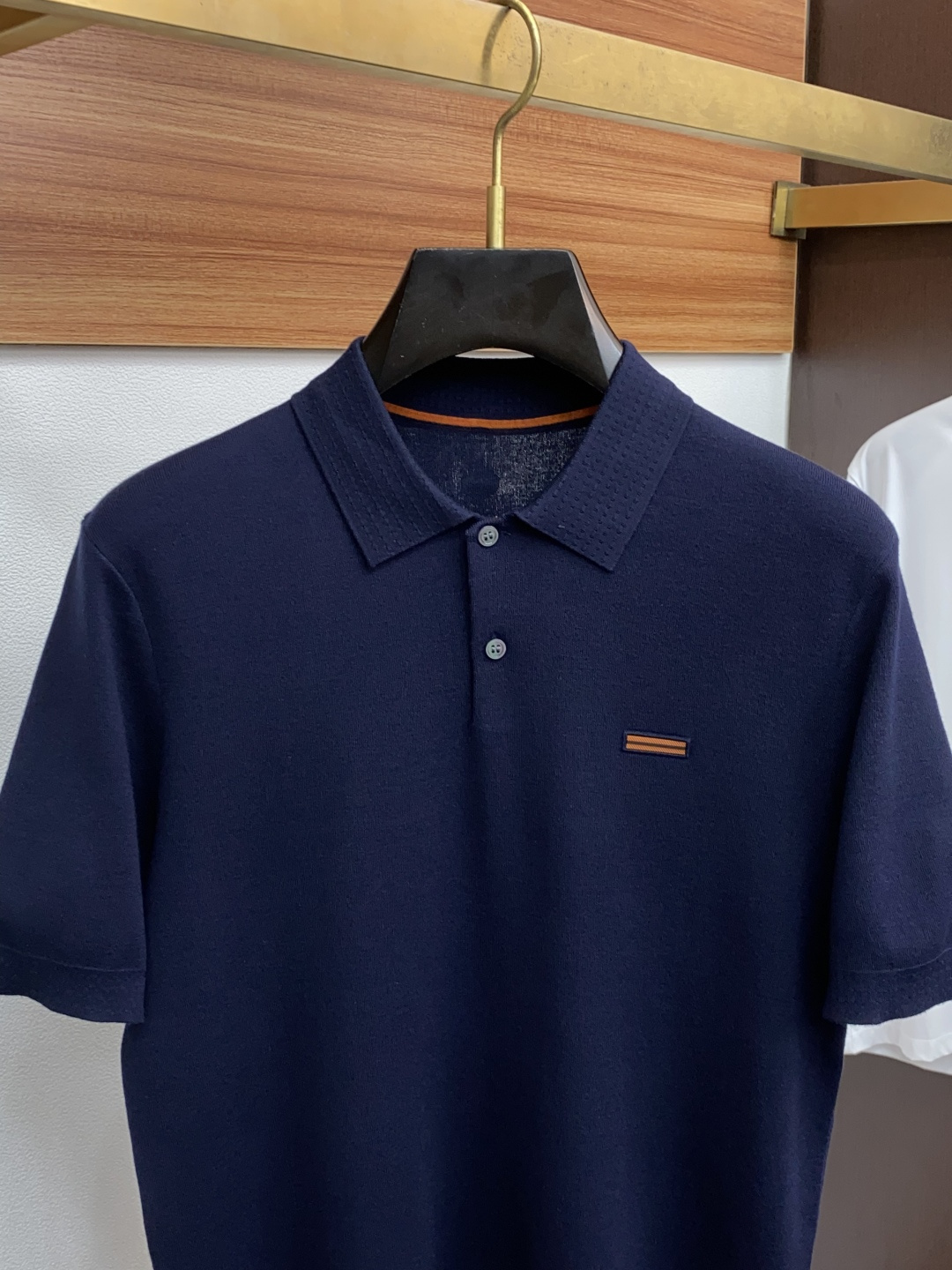 杰尼亚 男士高端简约翻领加厚针织毛衣短袖 ，香港洋行渠道货，纯正血统品质，25年秋冬 新款，经典王牌系列