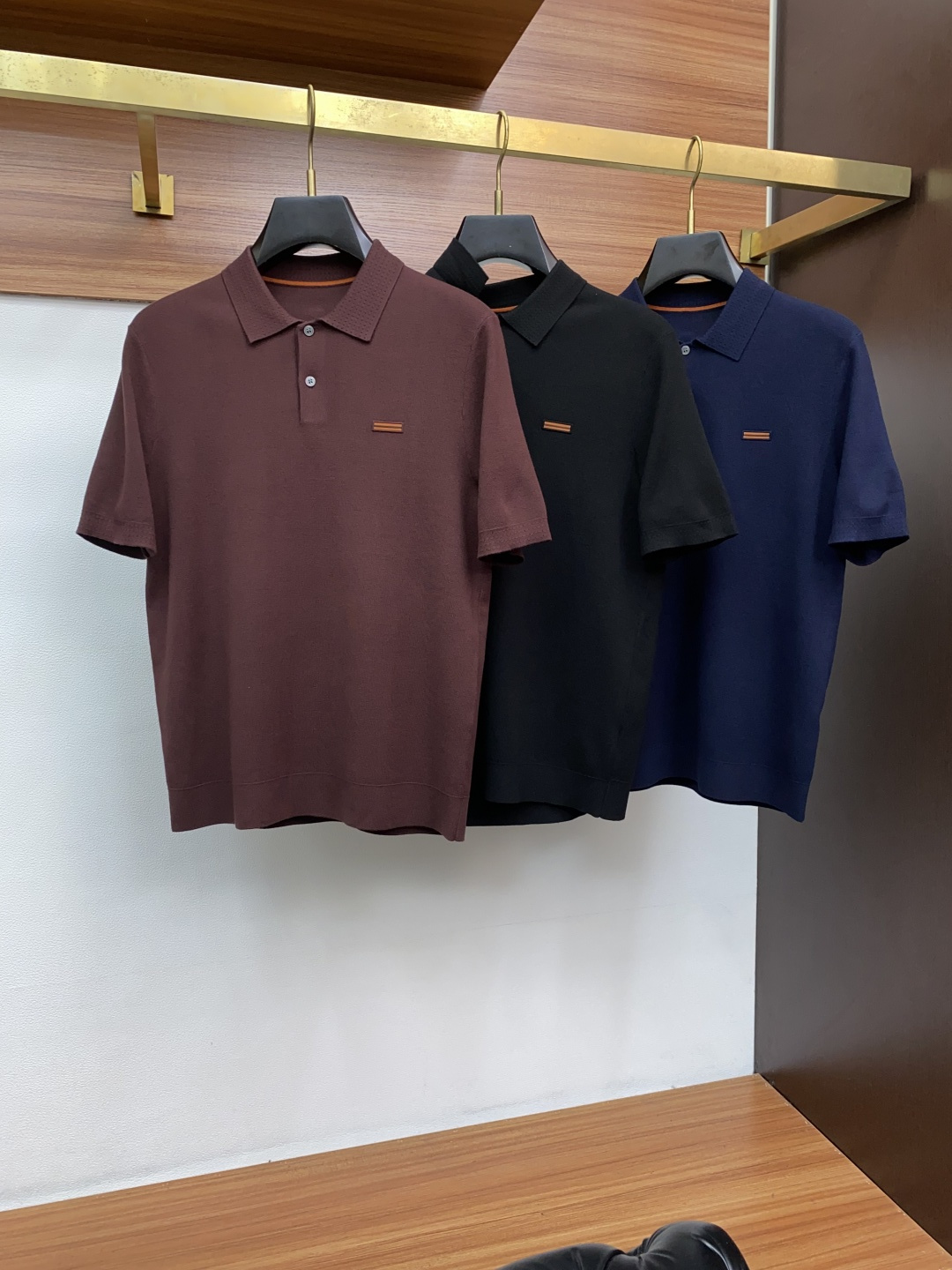 杰尼亚 男士高端简约翻领加厚针织毛衣短袖 ，香港洋行渠道货，纯正血统品质，25年秋冬 新款，经典王牌系列