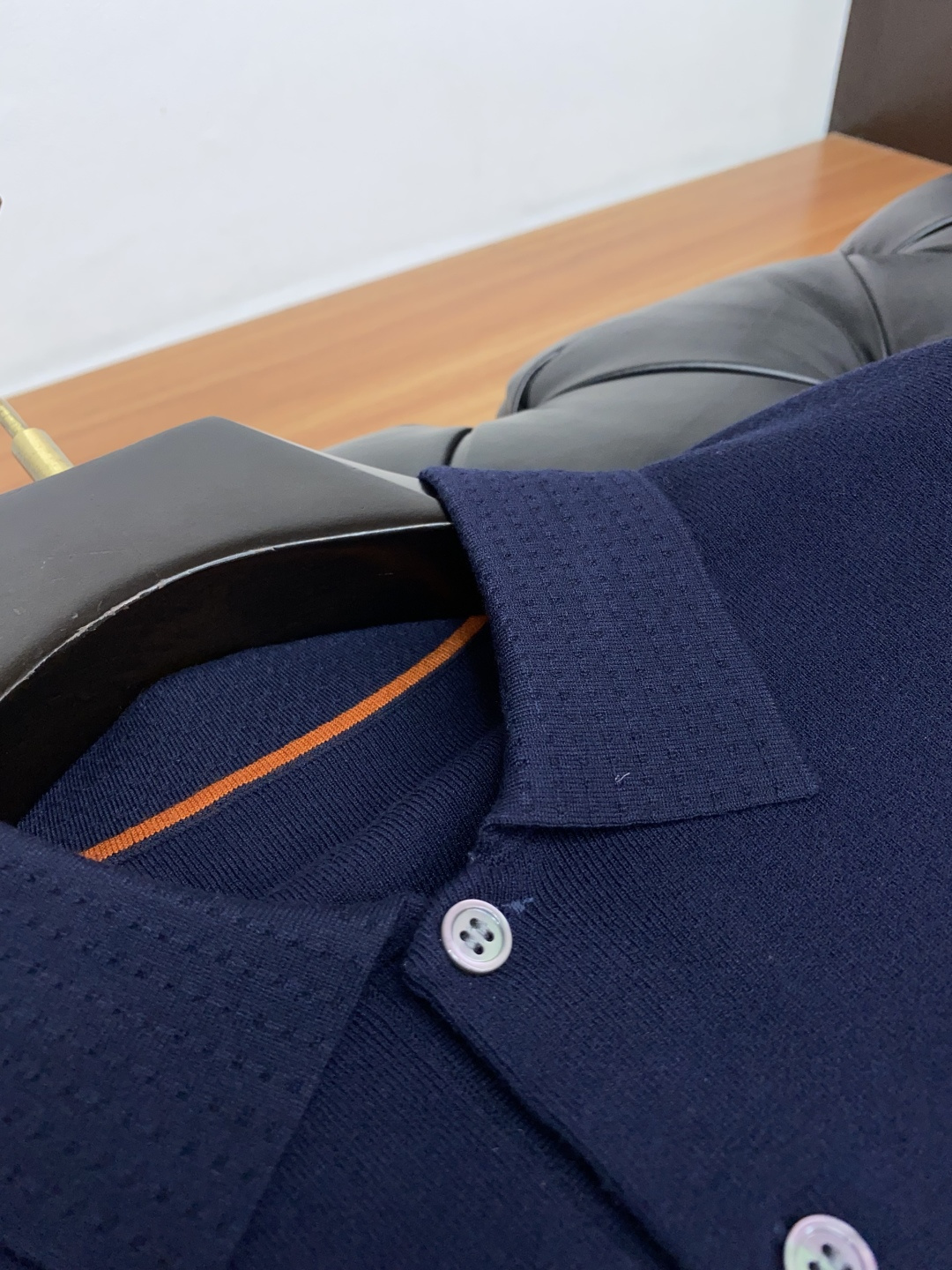 杰尼亚 男士高端简约翻领加厚针织毛衣短袖 ，香港洋行渠道货，纯正血统品质，25年秋冬 新款，经典王牌系列