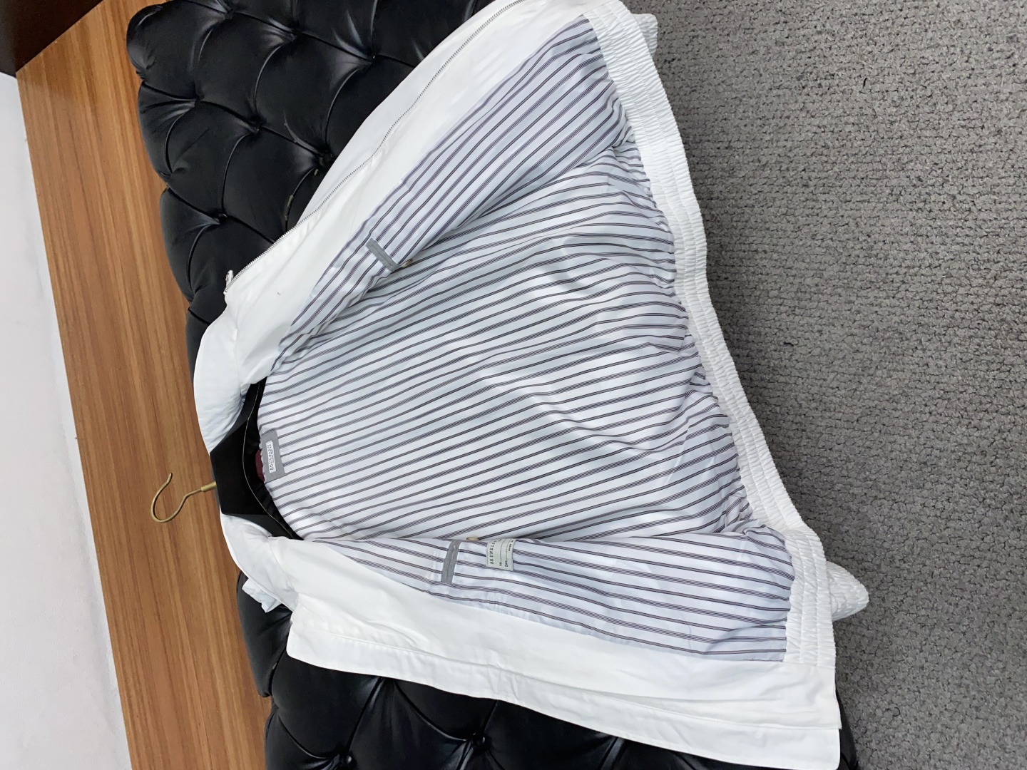 Brunello Cucinelli BC 意大利 老钱风 100%棉立领双扣拉链夹克外套，专柜最新款意
