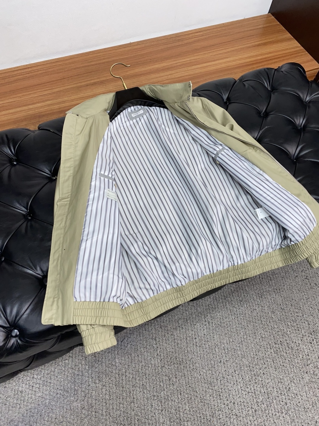 Brunello Cucinelli BC 意大利 老钱风 100%棉立领双扣拉链夹克外套,专柜最新款意