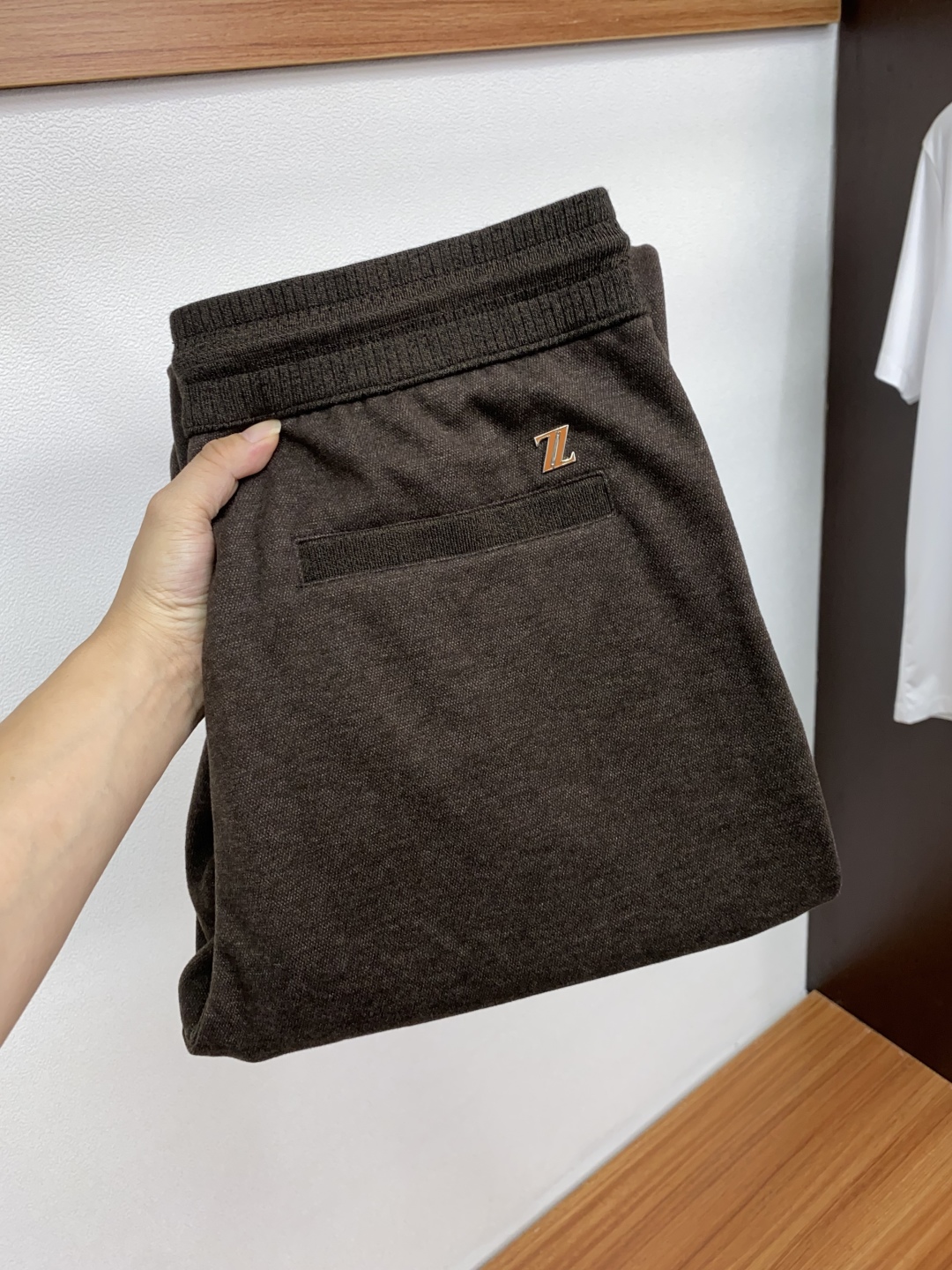 Zegna Rechte Joggingbroek voor Heren - Kasjmier Wol Mix - Bruin