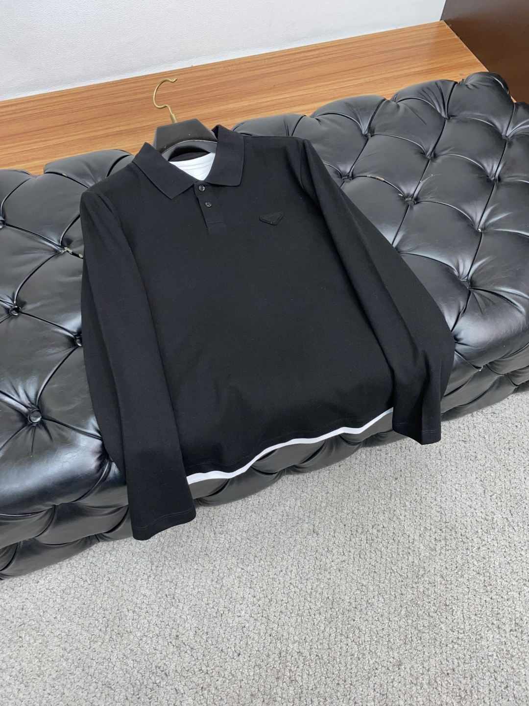 杰尼亚 2025ss新品时尚休闲翻领单穿商务休闲高档精纺纯长袖翻领 Polo衫 舒适保暖！抗起球👍🏼不刺