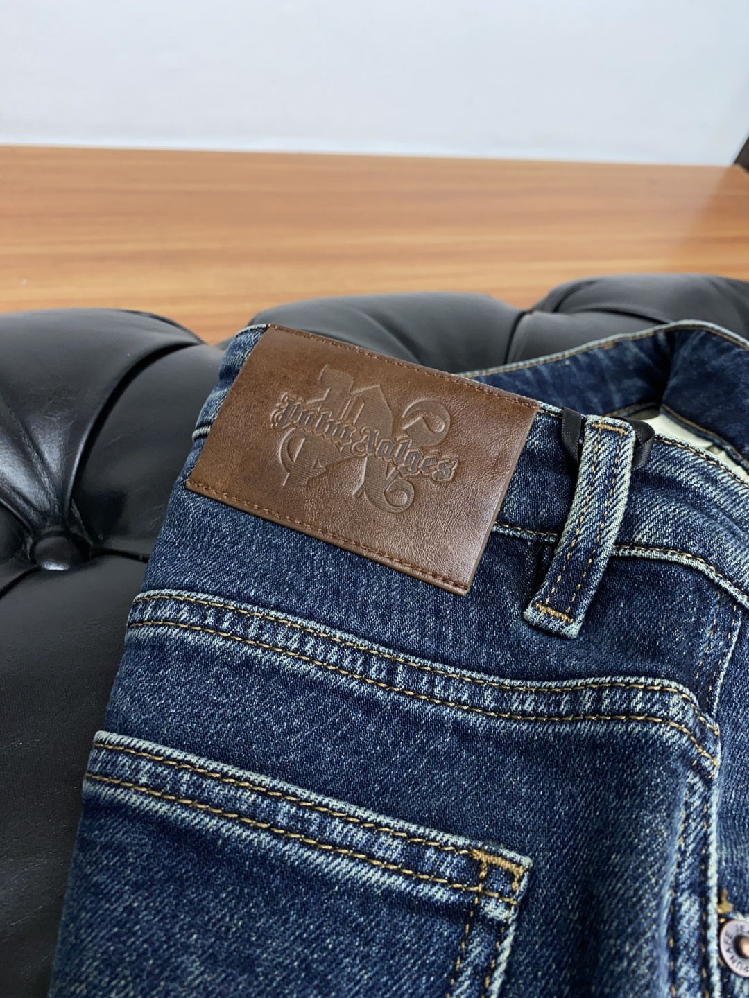 Designer Wool Blend Dark Wash Jeans - Slim Fit, Straight Leg, Sizes 29-38 7 cmp i1757069421190 7706 0 7