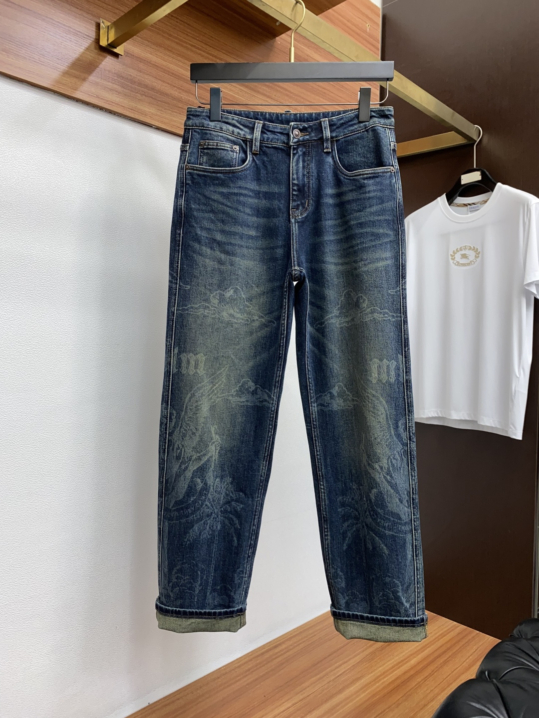 Designer Wool Blend Dark Wash Jeans - Slim Fit, Straight Leg, Sizes 29-38 3 cmp i1757069426104 9886 0 1