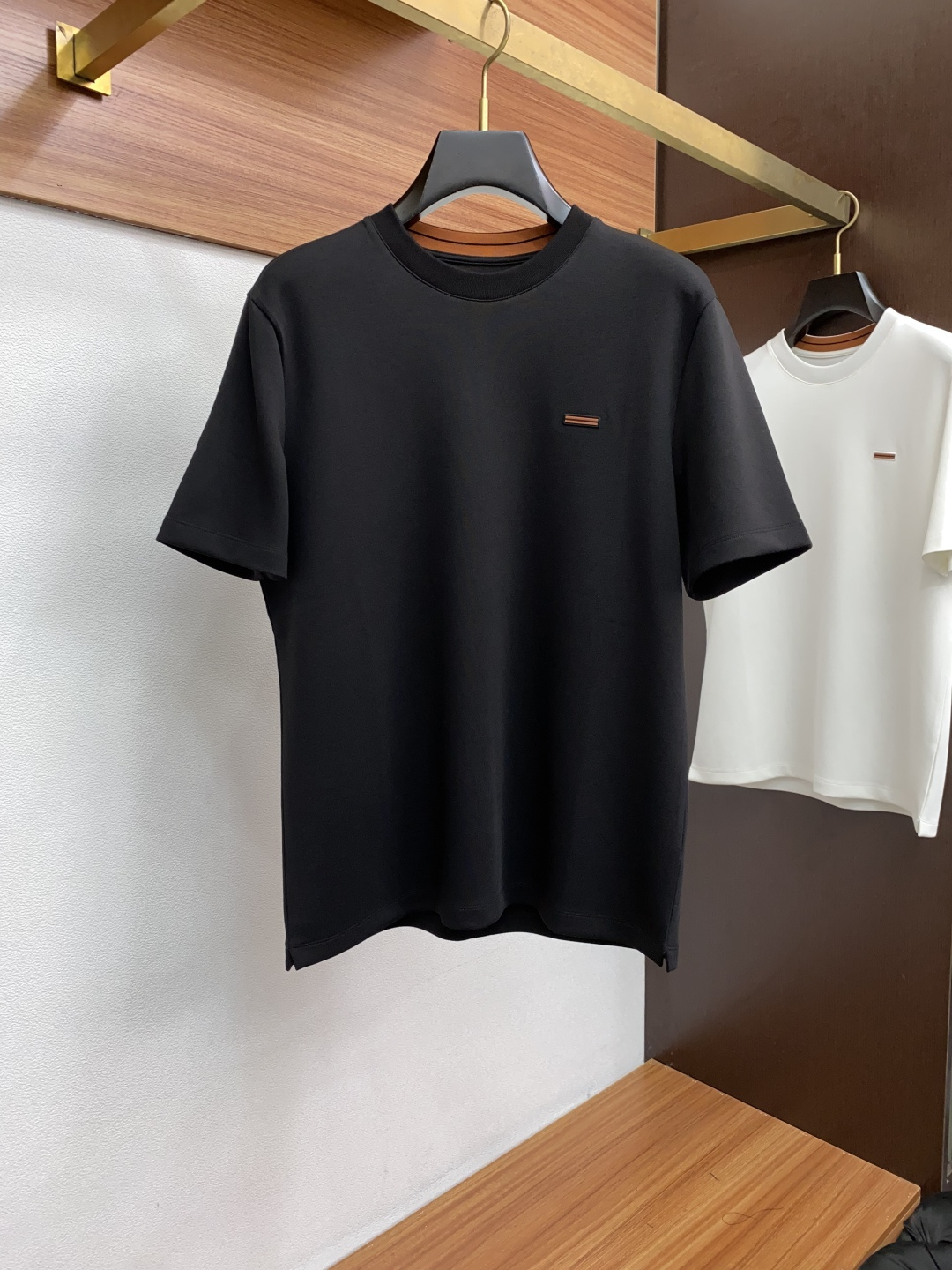 Zegna Men's Black Soft Cotton Blend Short Sleeve T-Shirt