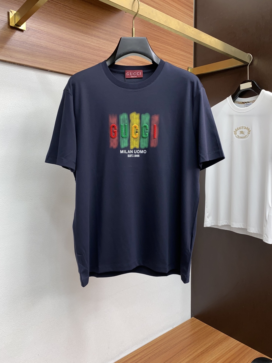 Gucci Men's Short Sleeve T-Shirt - Milan Uomo Edition in Navy Blue