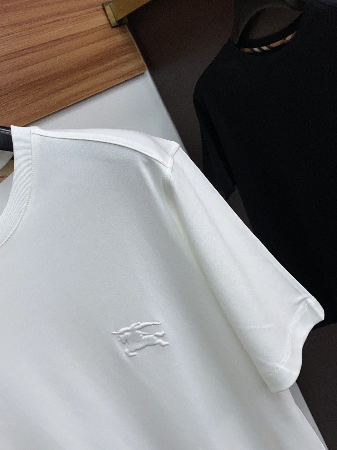 Burberry Men's White Short Sleeve T-Shirt with Logo Detail - Modern Fit 5 cmp i1757945093258 2014 0 3