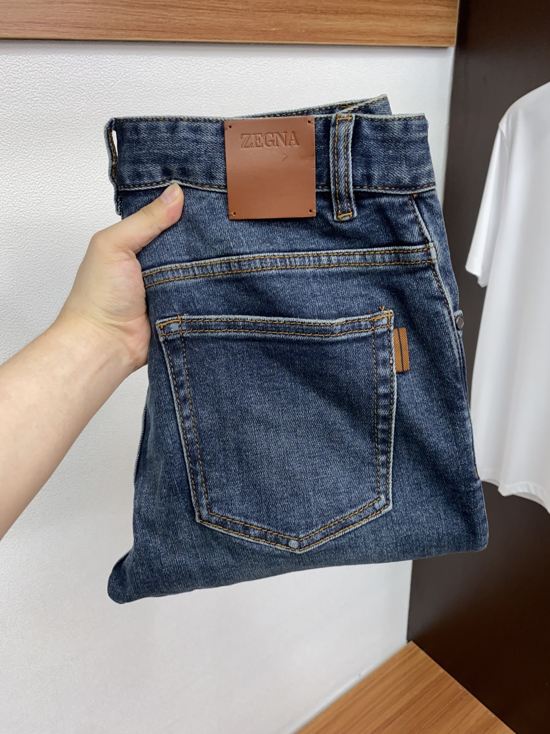 杰尼亚 25新款 市场独家订制进口丹宁牛仔面料 稀缺面料 超级舒服 工艺复杂四季款牛仔裤 针织牛从做旧 