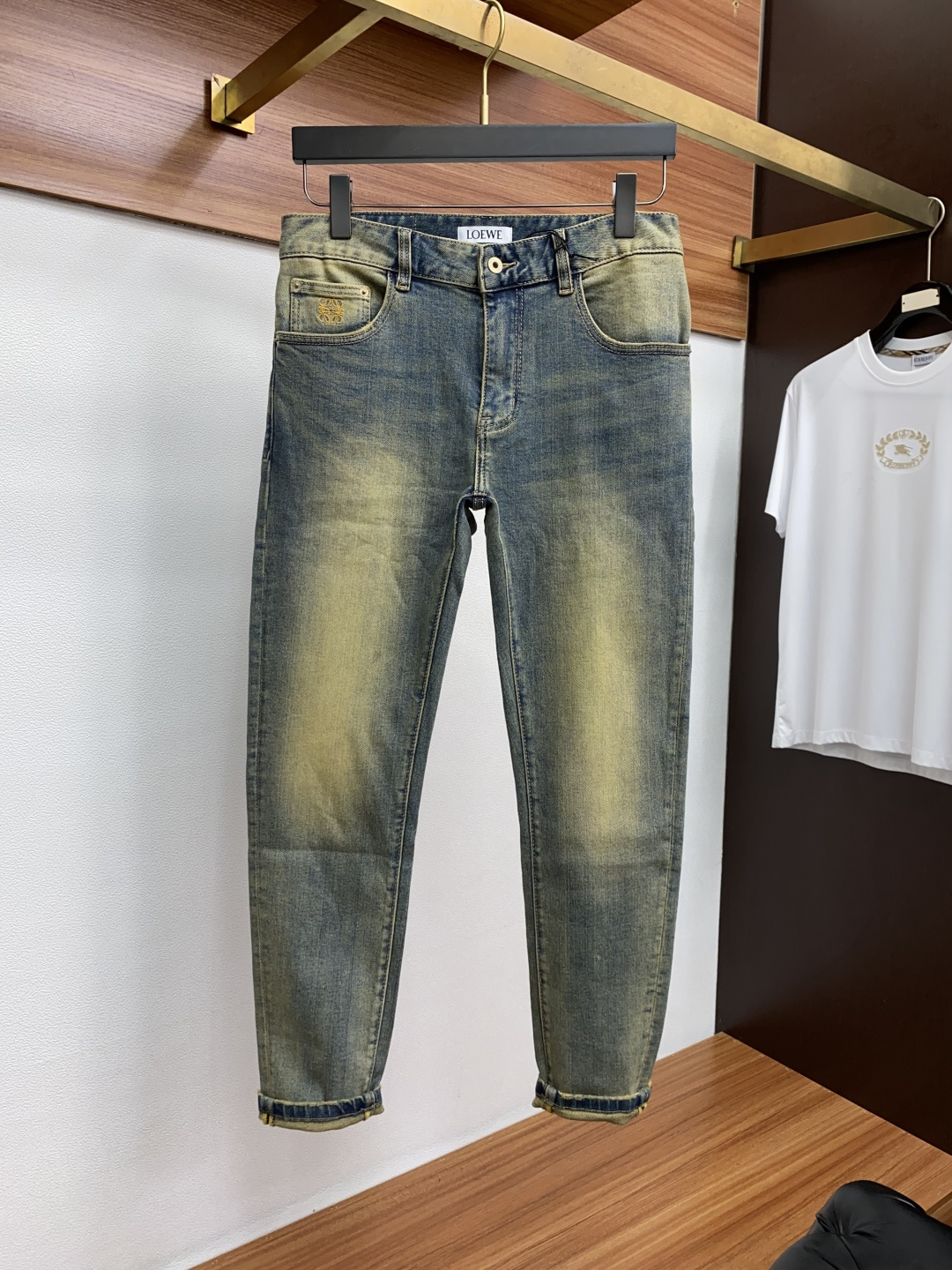 罗意威 25新款 市场独家订制进口丹宁牛仔面料 稀缺面料 超级舒服 工艺复杂四季款牛仔裤 针织牛从做旧 