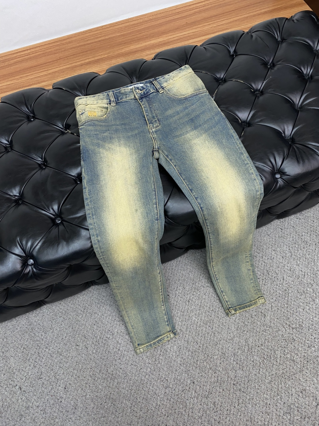 罗意威 25新款 市场独家订制进口丹宁牛仔面料 稀缺面料 超级舒服 工艺复杂四季款牛仔裤 针织牛从做旧 