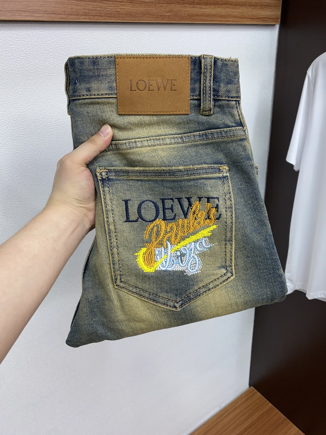 罗意威 25新款 市场独家订制进口丹宁牛仔面料 稀缺面料 超级舒服 工艺复杂四季款牛仔裤 针织牛从做旧 