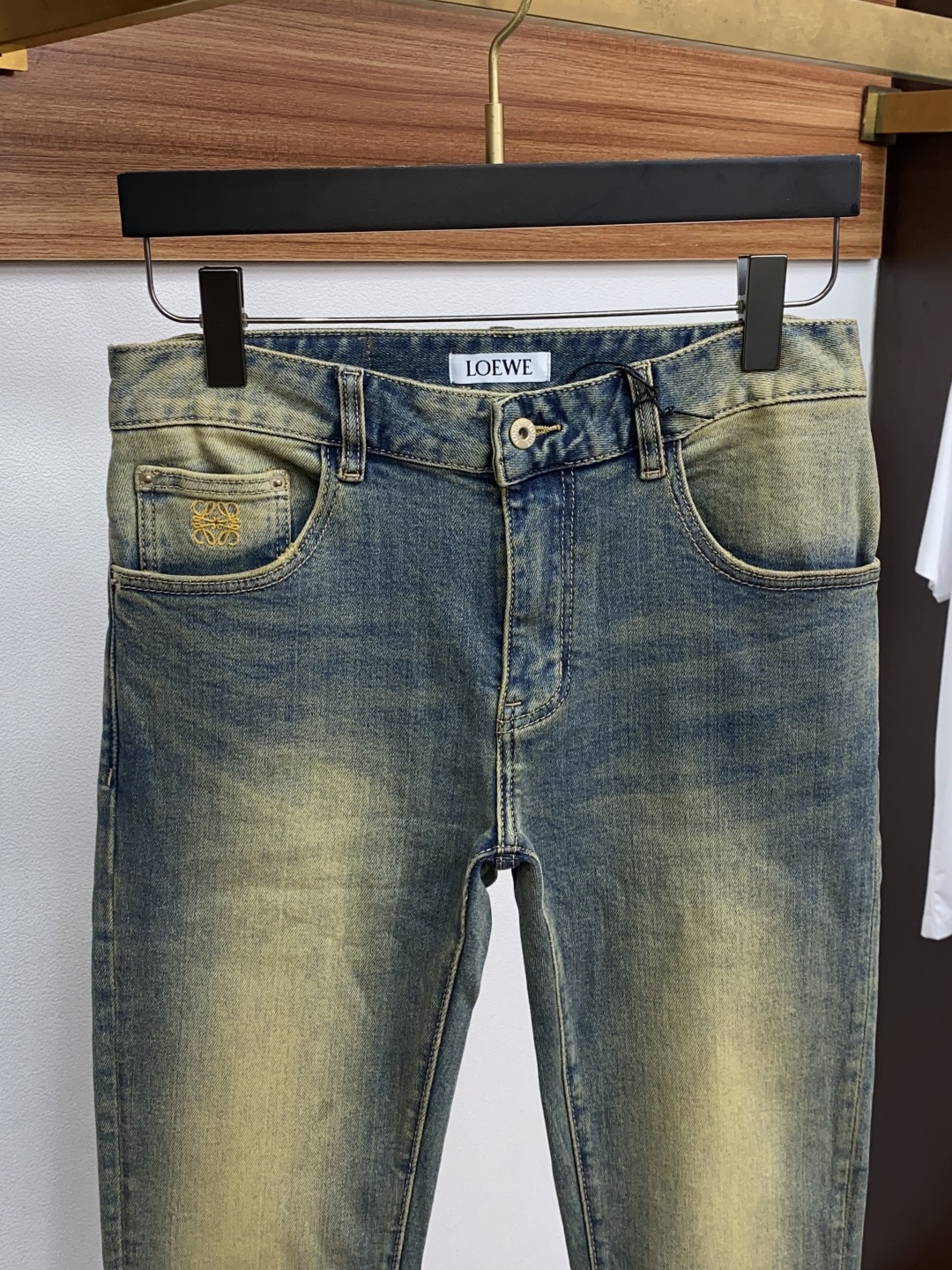 罗意威 25新款 市场独家订制进口丹宁牛仔面料 稀缺面料 超级舒服 工艺复杂四季款牛仔裤 针织牛从做旧 