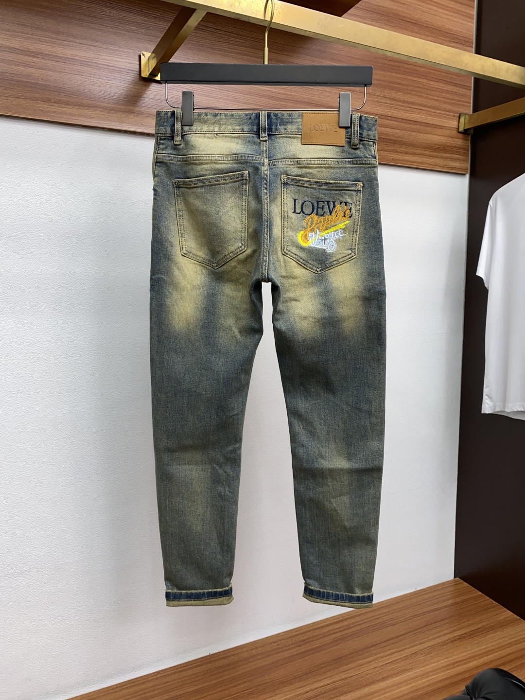 罗意威 25新款 市场独家订制进口丹宁牛仔面料 稀缺面料 超级舒服 工艺复杂四季款牛仔裤 针织牛从做旧 