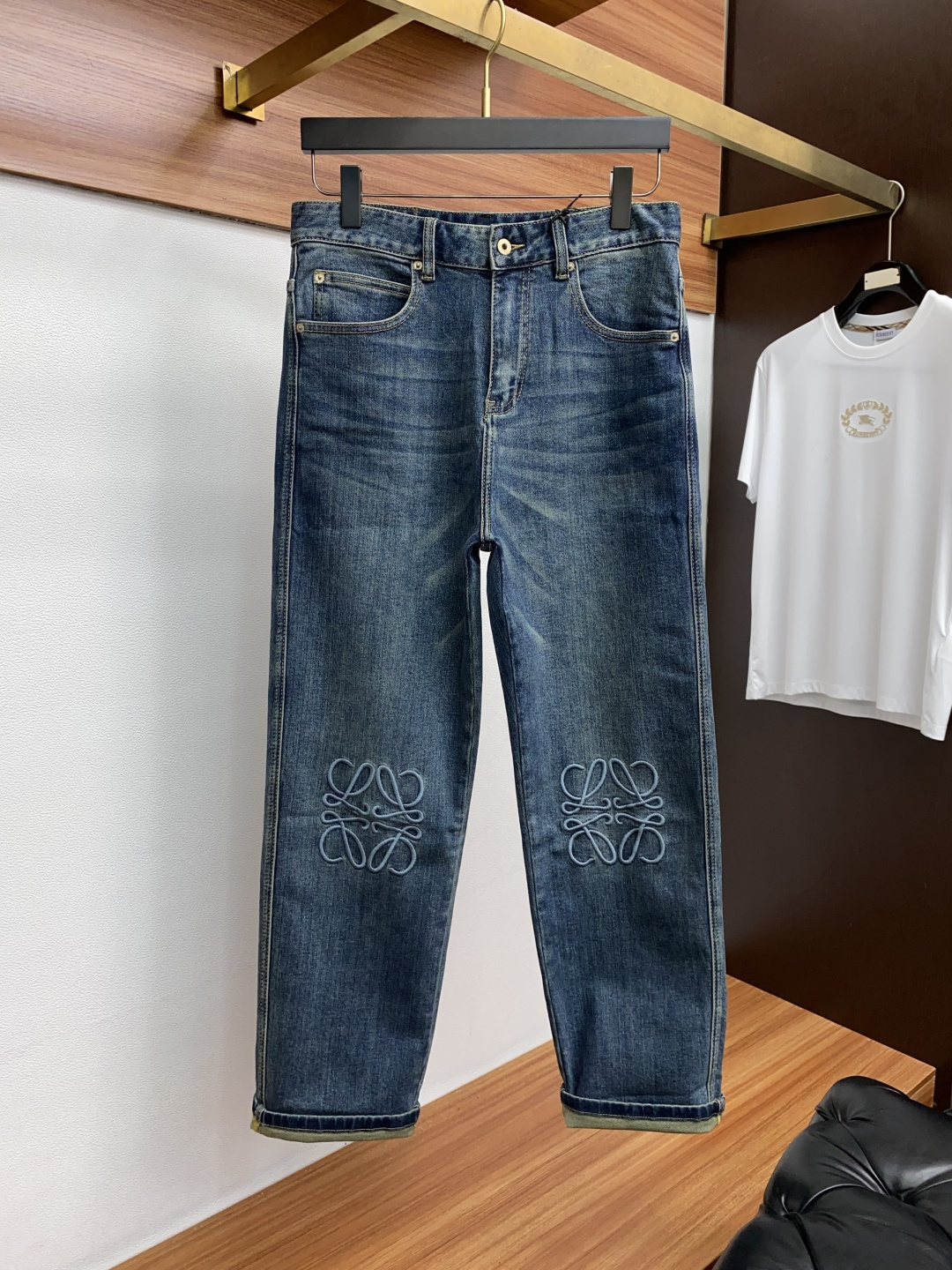 罗意威 25新款 市场独家订制进口丹宁牛仔面料 稀缺面料 超级舒服 工艺复杂四季款牛仔裤 针织牛从做旧 