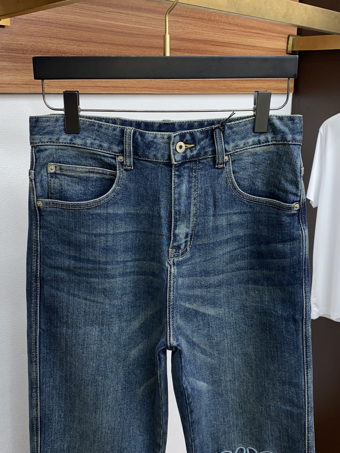 罗意威 25新款 市场独家订制进口丹宁牛仔面料 稀缺面料 超级舒服 工艺复杂四季款牛仔裤 针织牛从做旧 