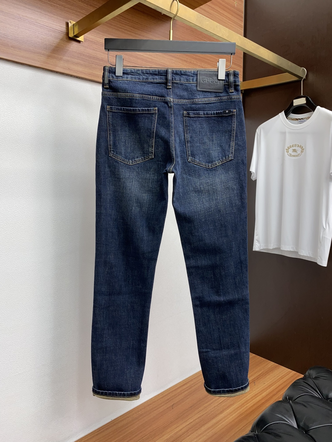 古奇 25新款 市场独家订制进口丹宁牛仔面料 稀缺面料 超级舒服 工艺复杂四季款牛仔裤 针织牛从做旧 独