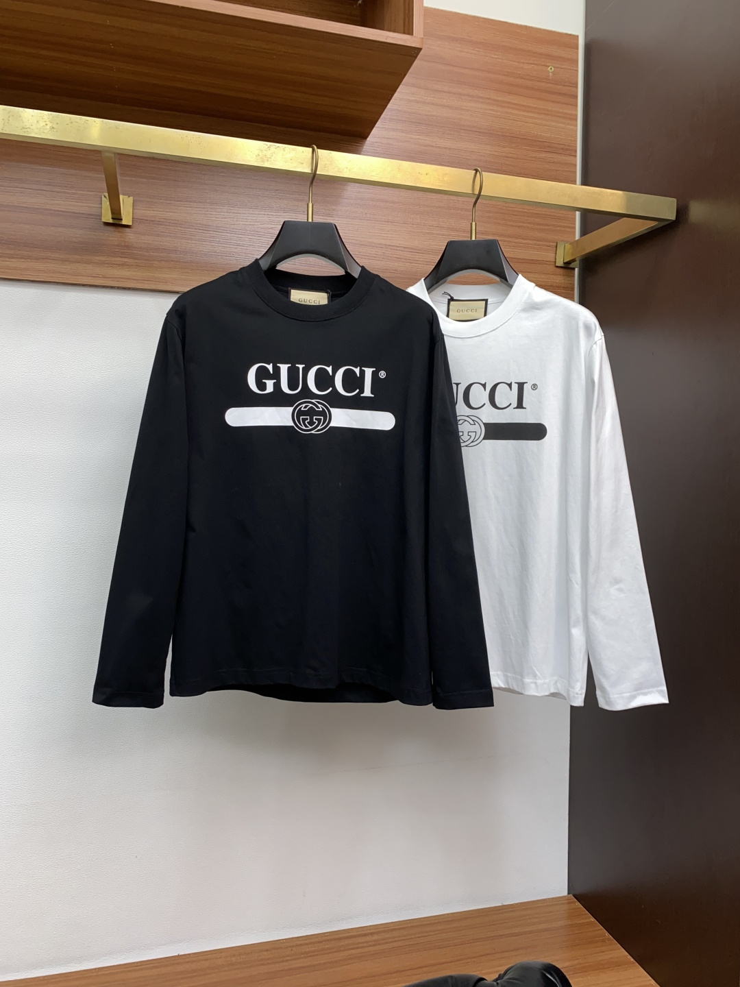 古奇 2025秋冬新品，男士基础款圆领长袖T恤打底衫！贸易公司渠道稀出，同步GW发售，选用客供进口26S