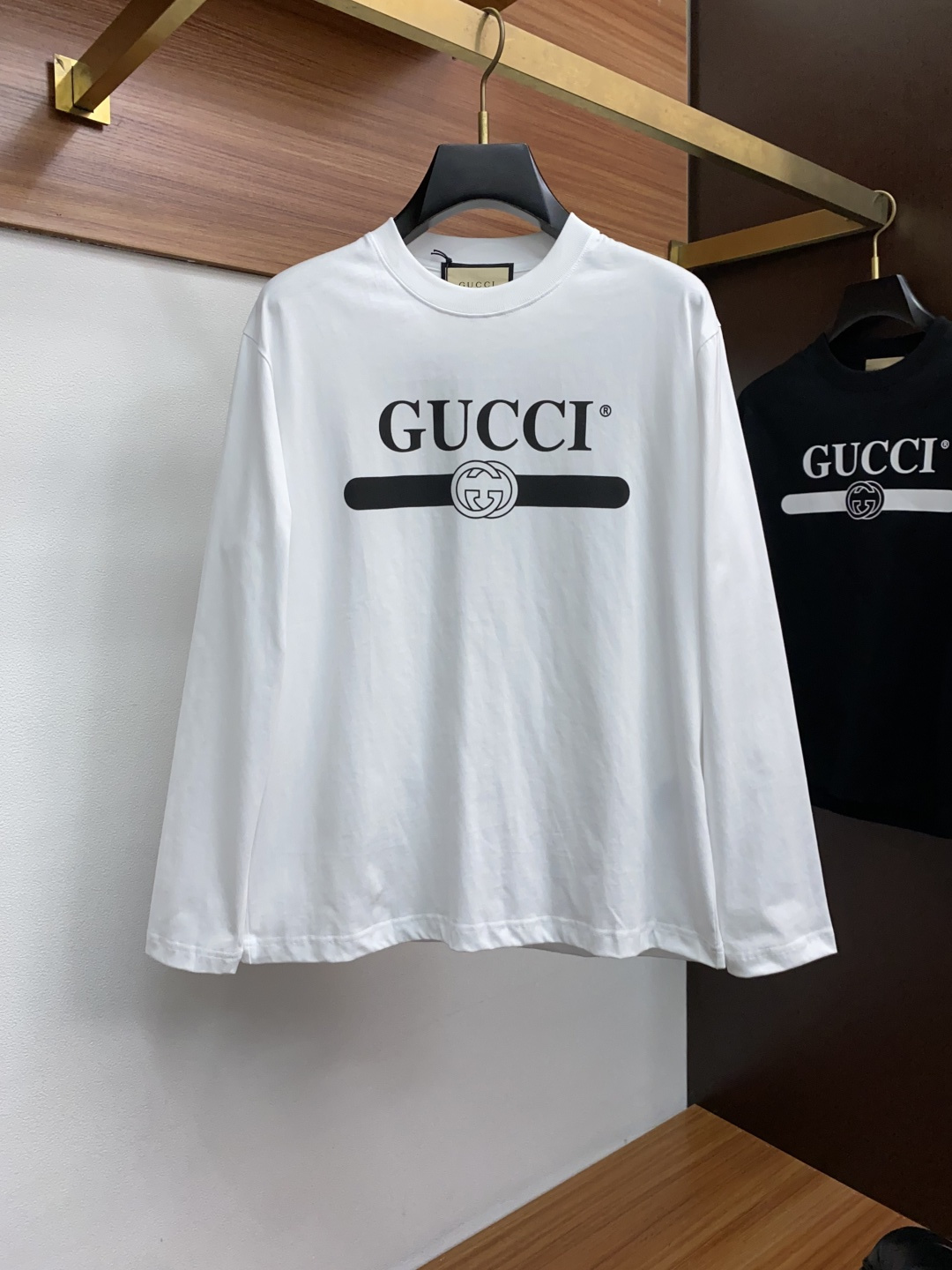 古奇 2025秋冬新品，男士基础款圆领长袖T恤打底衫！贸易公司渠道稀出，同步GW发售，选用客供进口26S