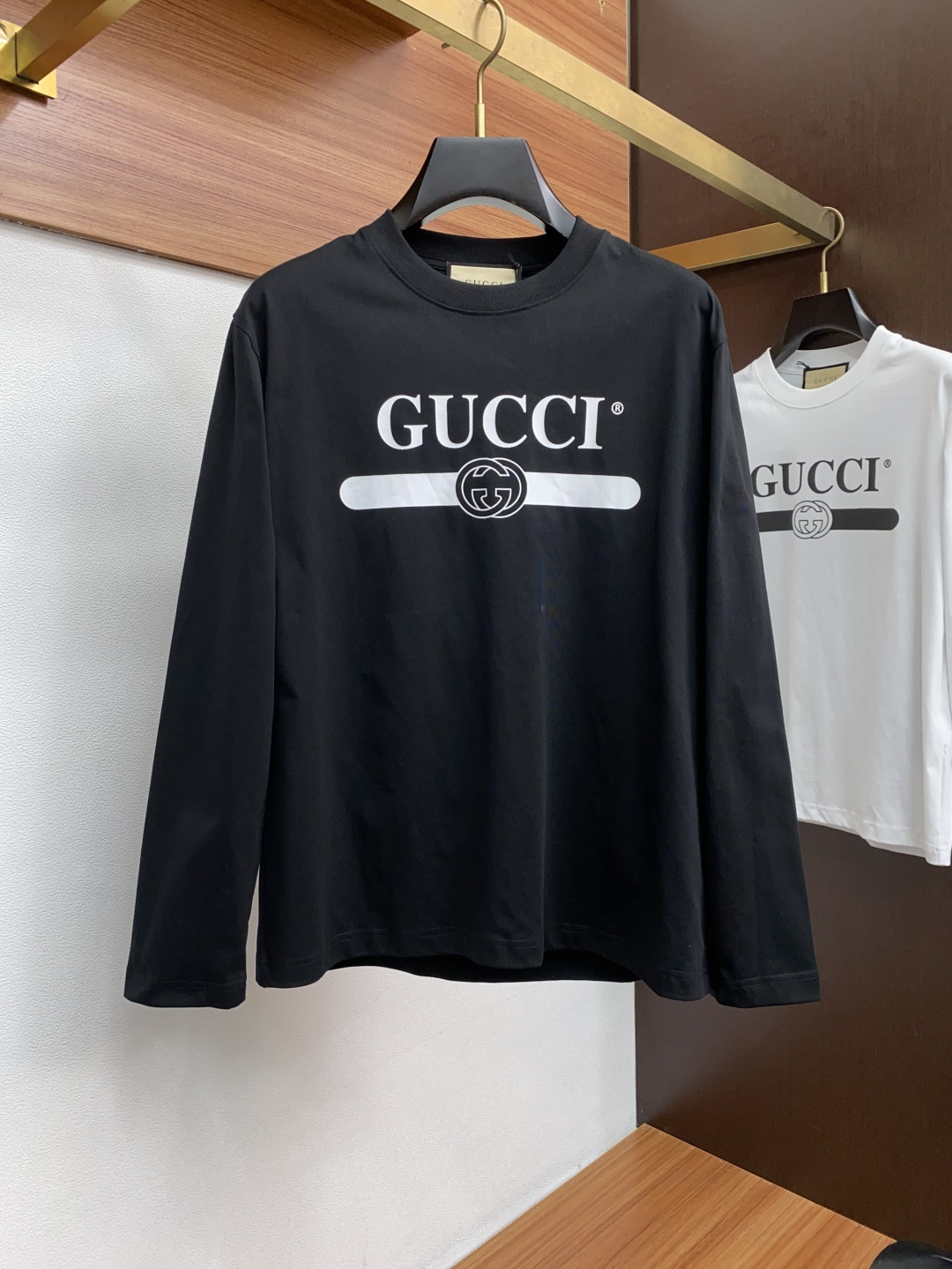 古奇 2025秋冬新品，男士基础款圆领长袖T恤打底衫！贸易公司渠道稀出，同步GW发售，选用客供进口26S