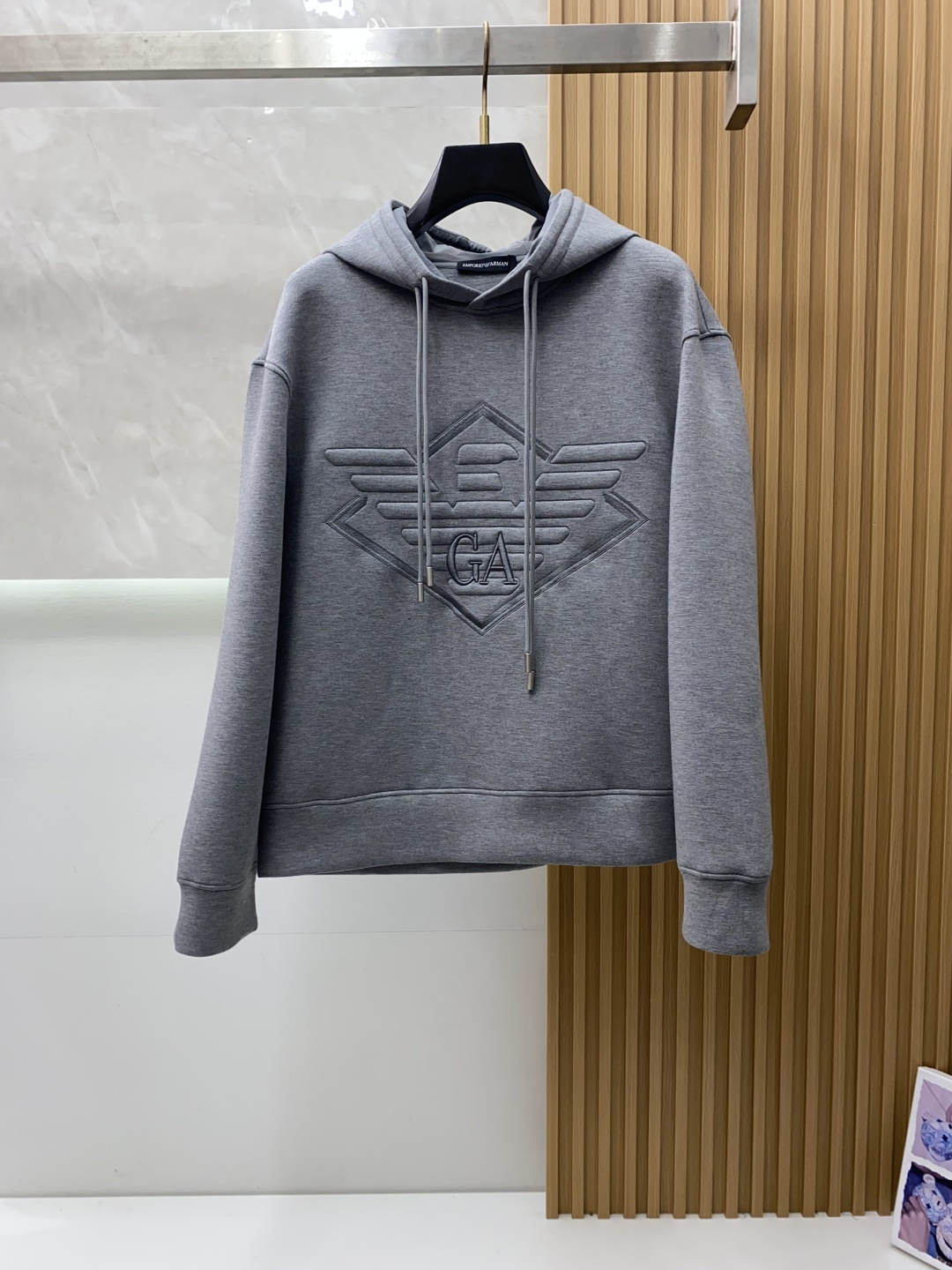 阿玛尼 定制官网款 空气棉 卫衣 灰色 码数48–56