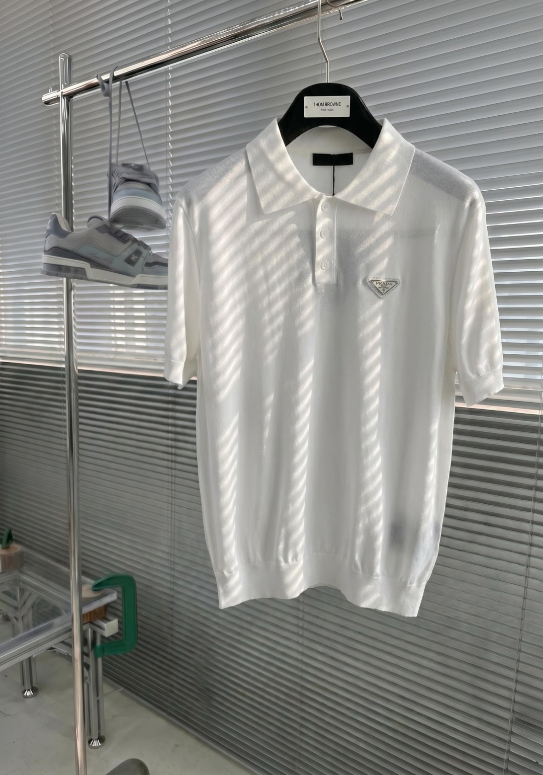 普拉达 2026新款男士高端简约翻领衫针织Polo短袖T恤衫，香港洋行渠道货，纯正血统品质，春夏新款，经