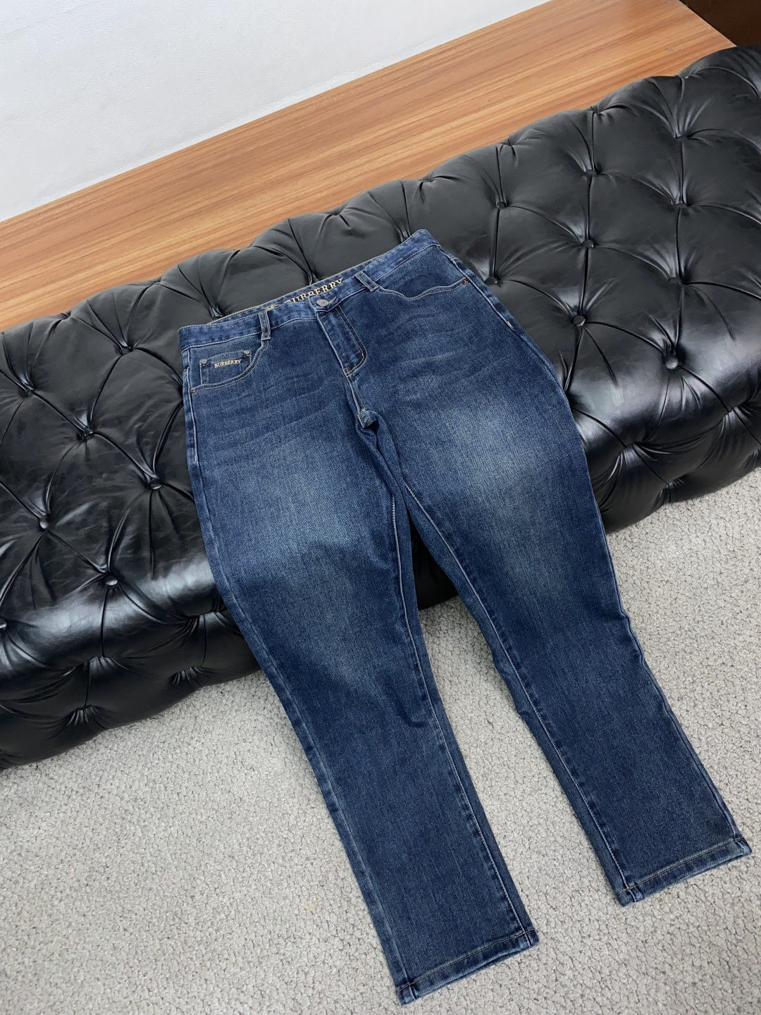 버버리 슬림핏 스트레이트 레그 남성 바지 상세 이미지 6