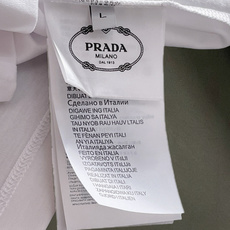 PRAD* 正码正拍修身版型M-XXXL 顶级黑白双色顶级万针线绣字母刺绣打造圆领短袖,定制80支醋酸丝精致工艺专柜面料 PRAD* 正码正拍修身版型M-XXXL 顶级黑白双色顶级万针线绣字母刺绣打造圆领短袖,定制80支醋酸丝精致工艺专柜面料