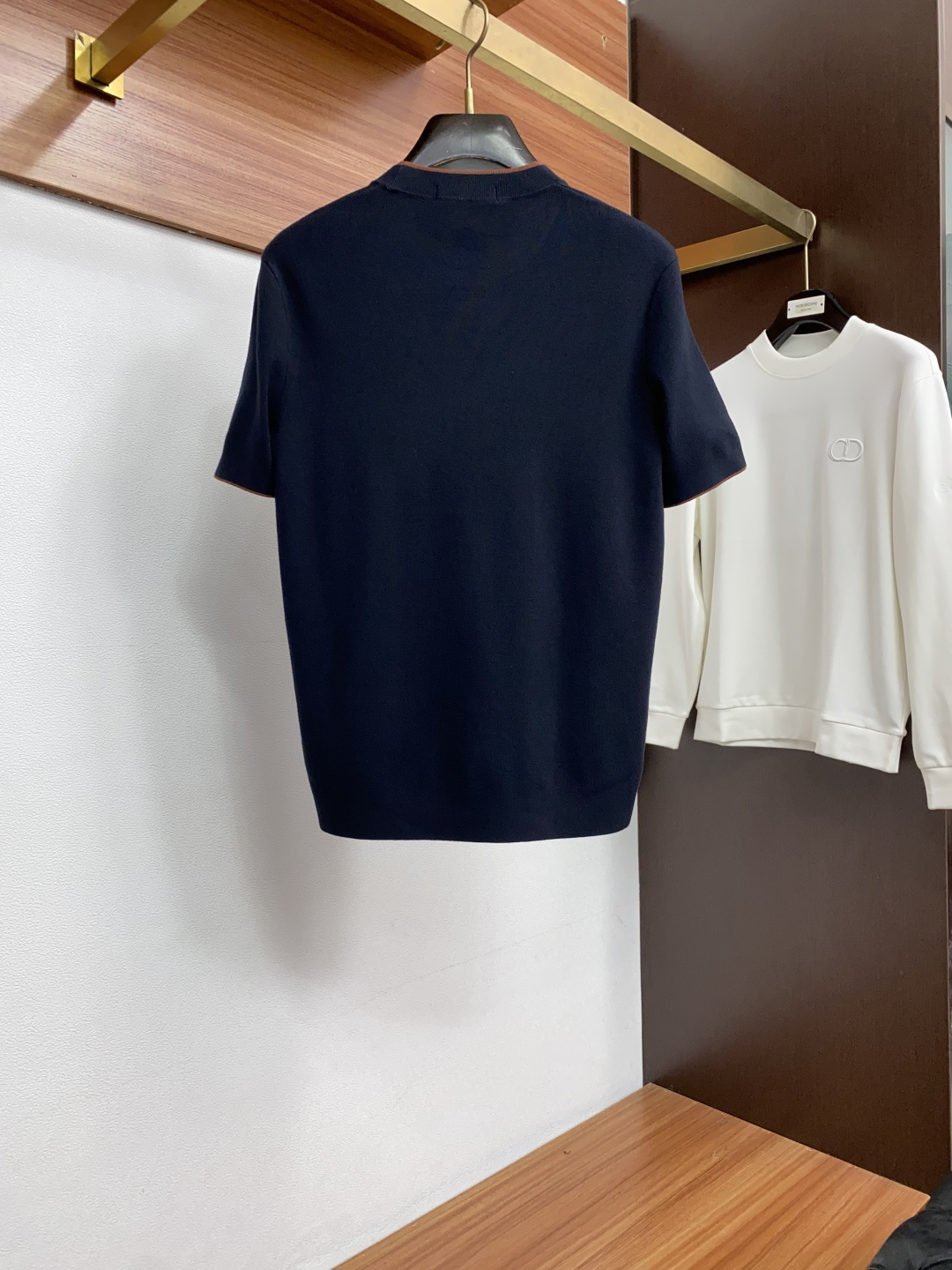 제냐 울 더블 카라 남성 반팔 세터 상세 이미지 11