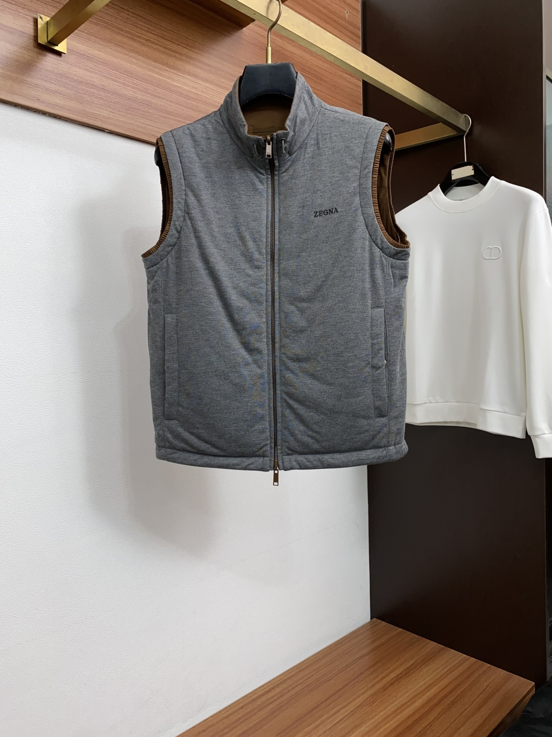 杰尼亚 M-3xL ZEGNA 2026新款双面立领马甲             48码	50码	52码	54码	56码