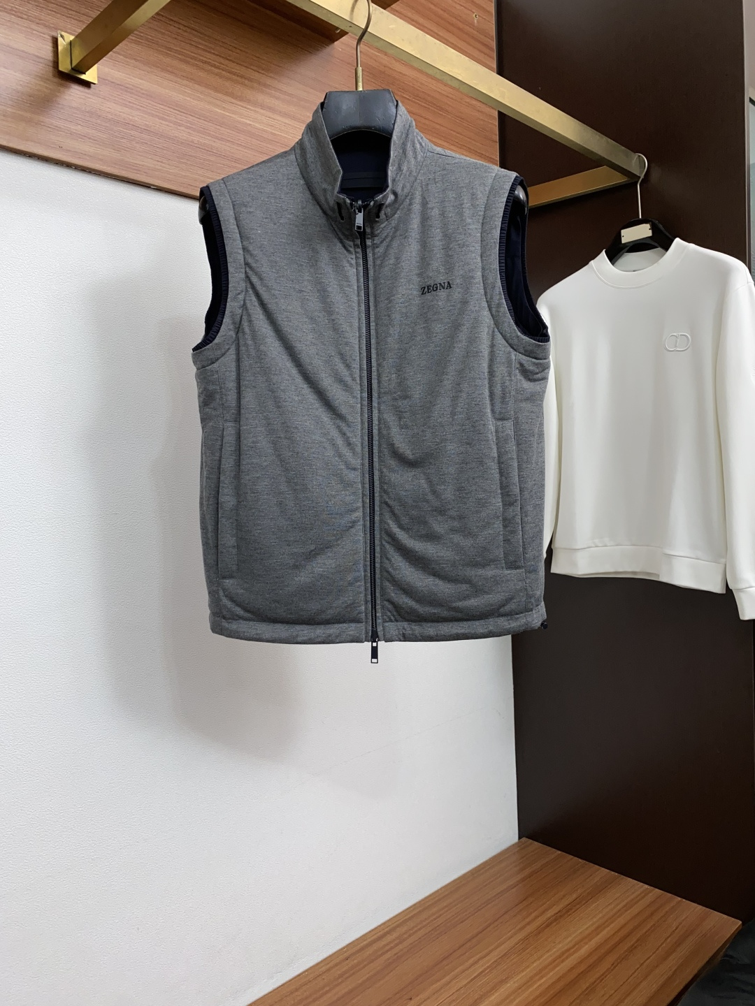 杰尼亚 M-3xL ZEGNA 2026新款双面立领马甲             48码	50码	52码	54码	56码