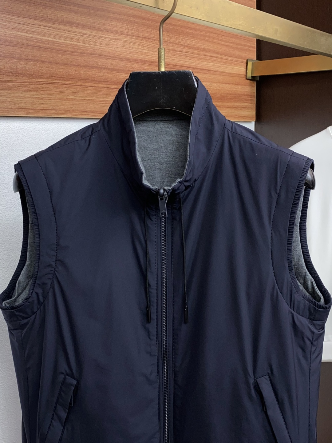 杰尼亚 M-3xL ZEGNA 2026新款双面立领马甲             48码	50码	52码	54码	56码
