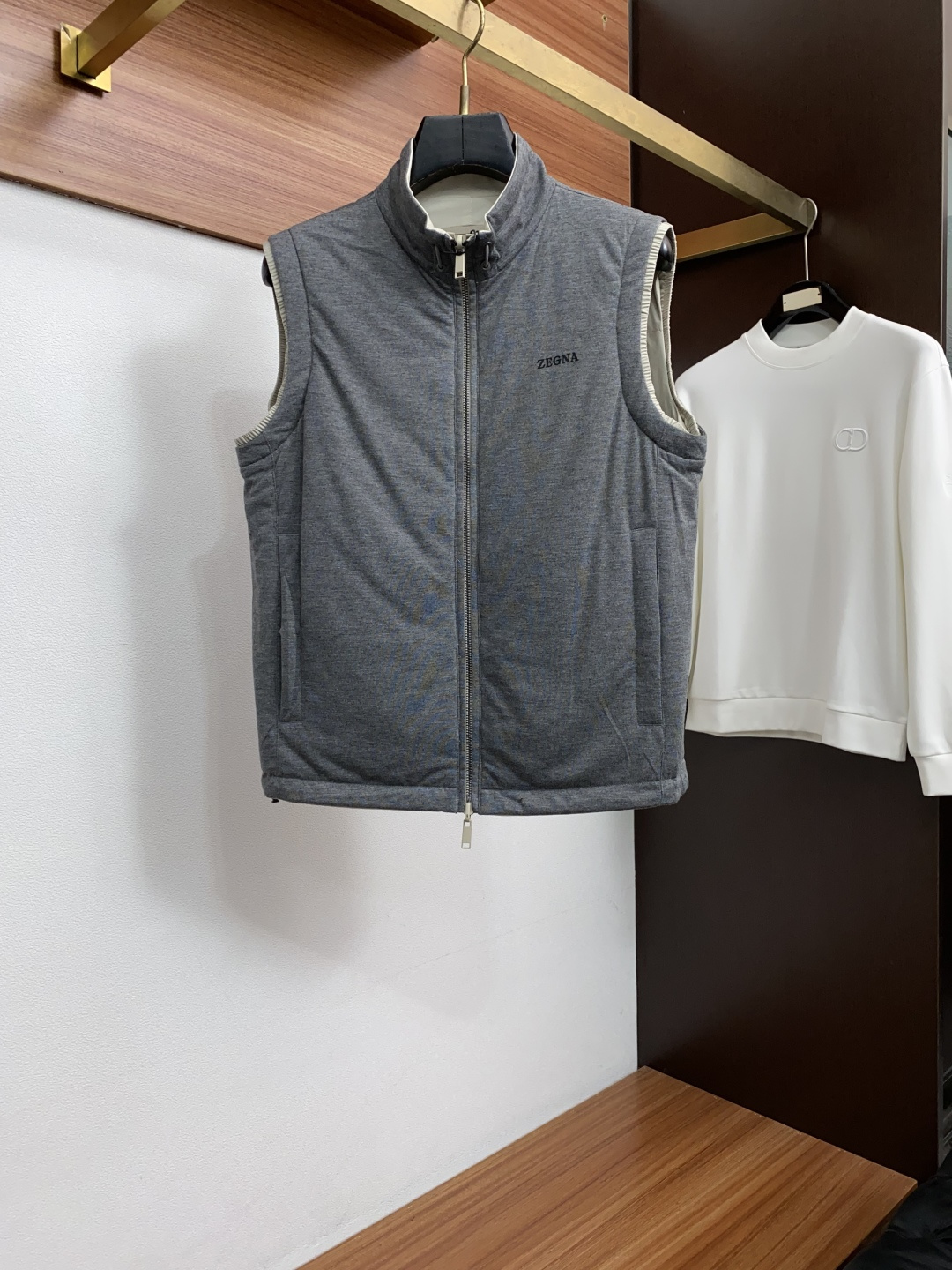 杰尼亚 M-3xL ZEGNA 2026新款双面立领马甲             48码	50码	52码	54码	56码