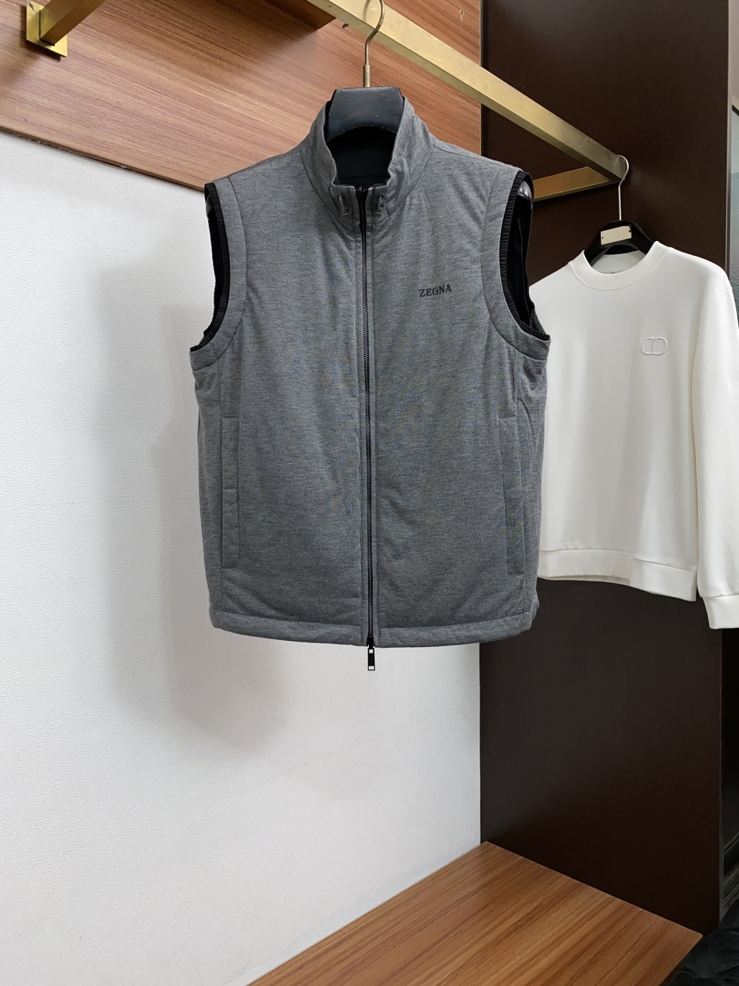 杰尼亚 M-3xL ZEGNA 2026新款双面立领马甲             48码	50码	52码	54码	56码