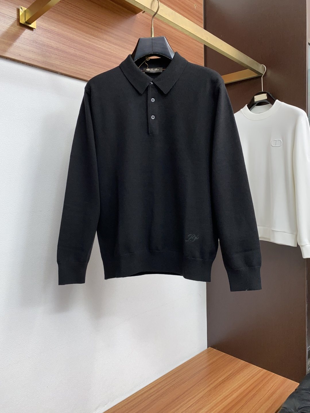 Loro Piana 诺悠翩雅 M-3xL 2026新款秋冬男士高端简约圆领针织翻领羊毛长袖毛衣，香港洋行渠道货，纯正血