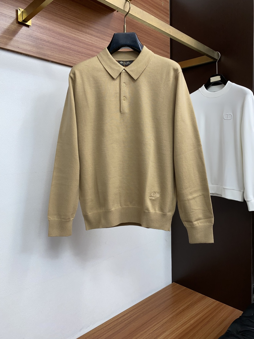 Loro Piana 诺悠翩雅 M-3xL 2026新款秋冬男士高端简约圆领针织翻领羊毛长袖毛衣，香港洋行渠道货，纯正血