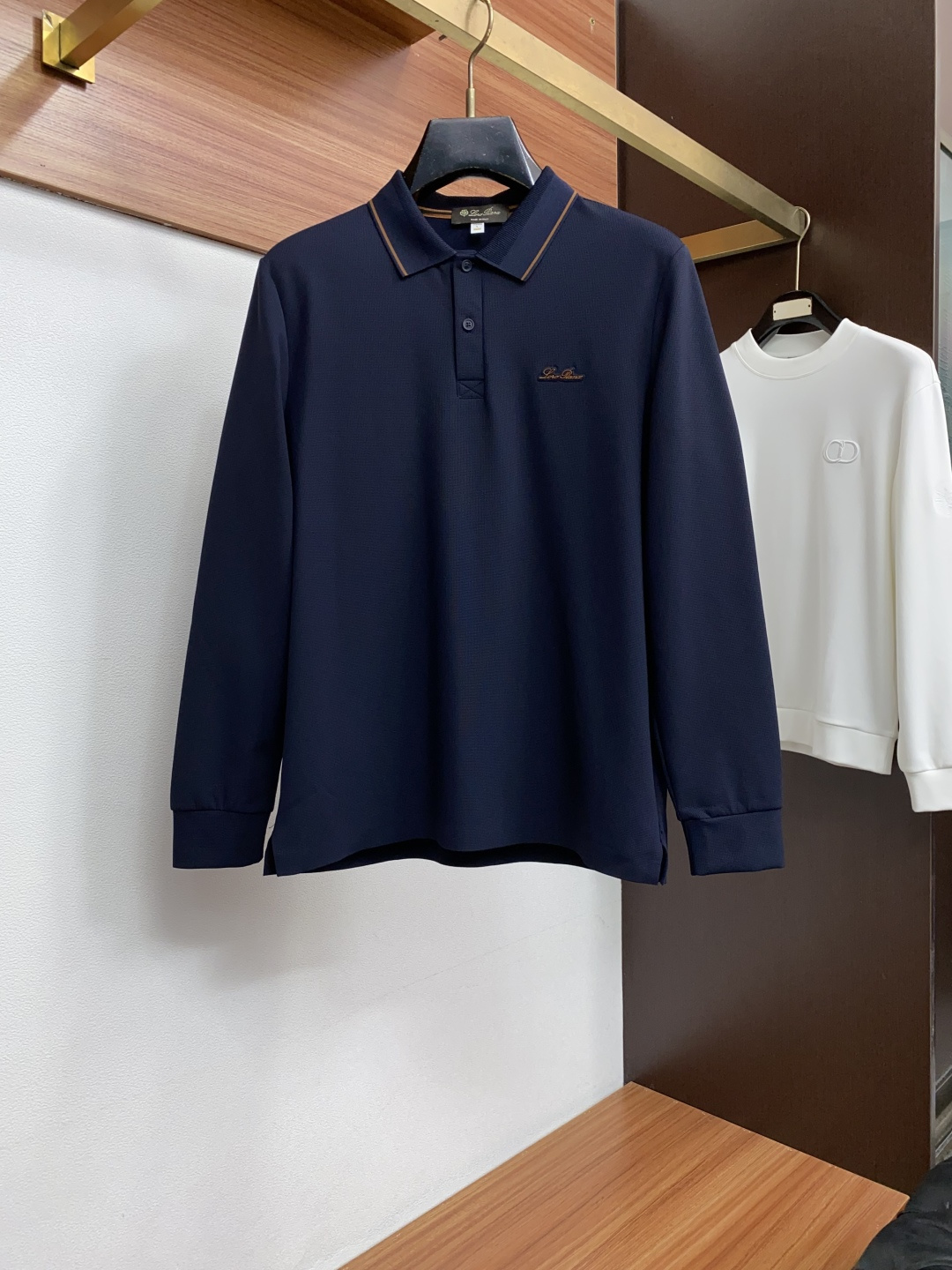 Loro Piana诺悠翩雅 M-4xL2026新款男士高端简约翻领半开长袖Polo衫，海鸥领 香港洋行渠道货，纯正血统