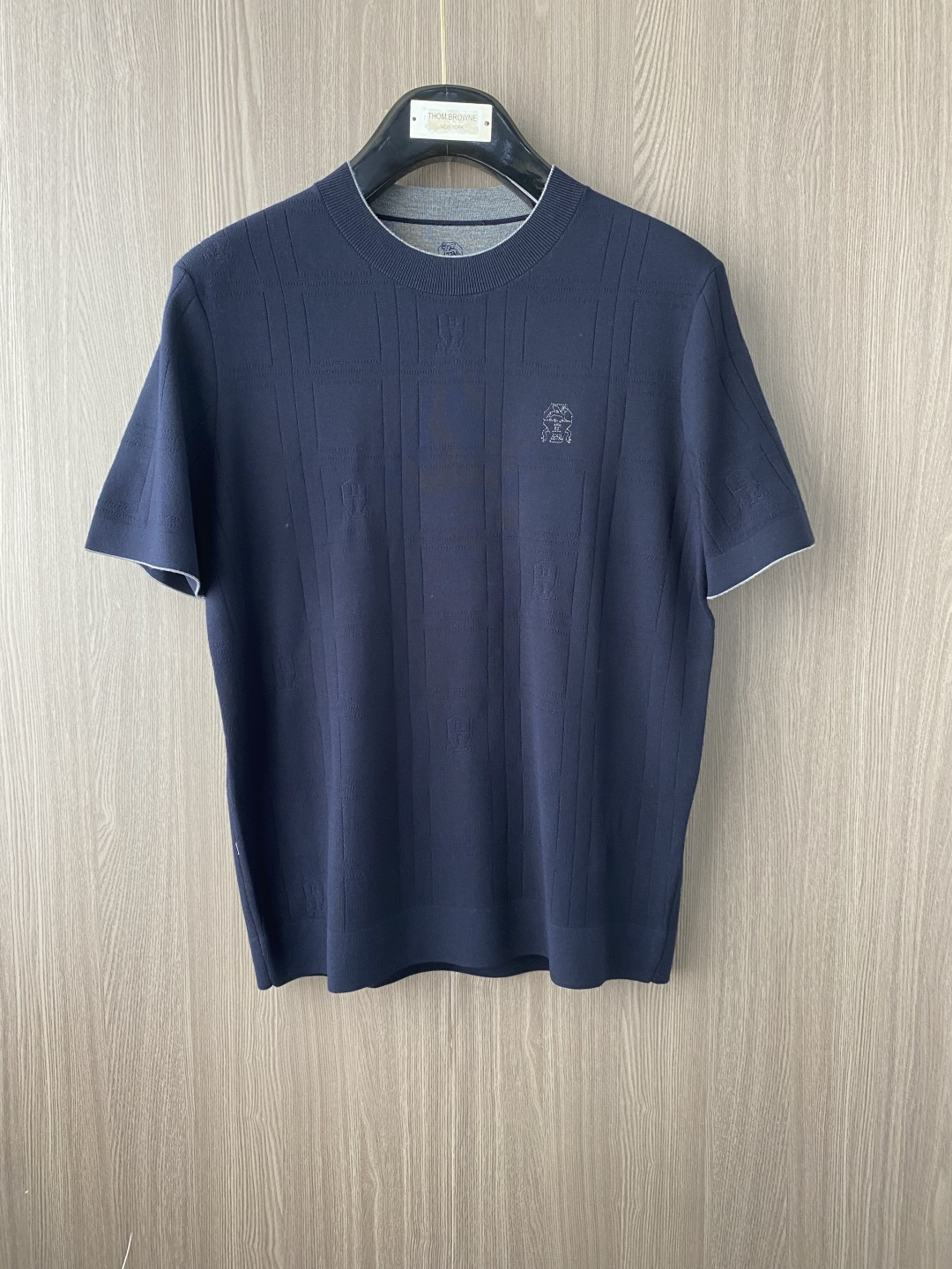 BC 尺码M-4xL 2026秋冬圆领针织短袖  工艺 双色领老钱风 视觉主调，休闲时尚款式 功能 时尚休闲 百搭打底单