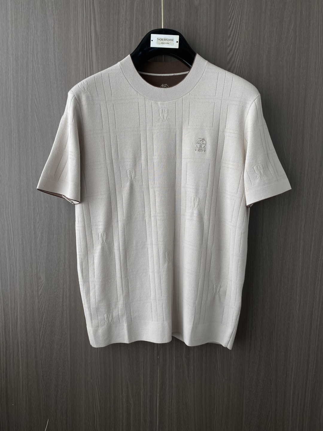 BC 尺码M-4xL 2026秋冬圆领针织短袖  工艺 双色领老钱风 视觉主调，休闲时尚款式 功能 时尚休闲 百搭打底单