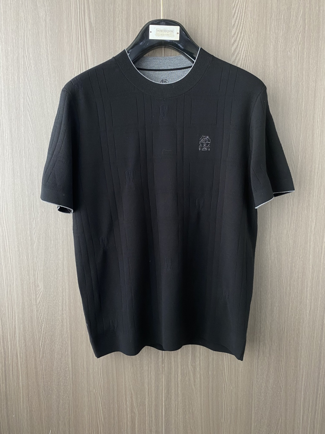 BC 尺码M-4xL 2026秋冬圆领针织短袖  工艺 双色领老钱风 视觉主调，休闲时尚款式 功能 时尚休闲 百搭打底单