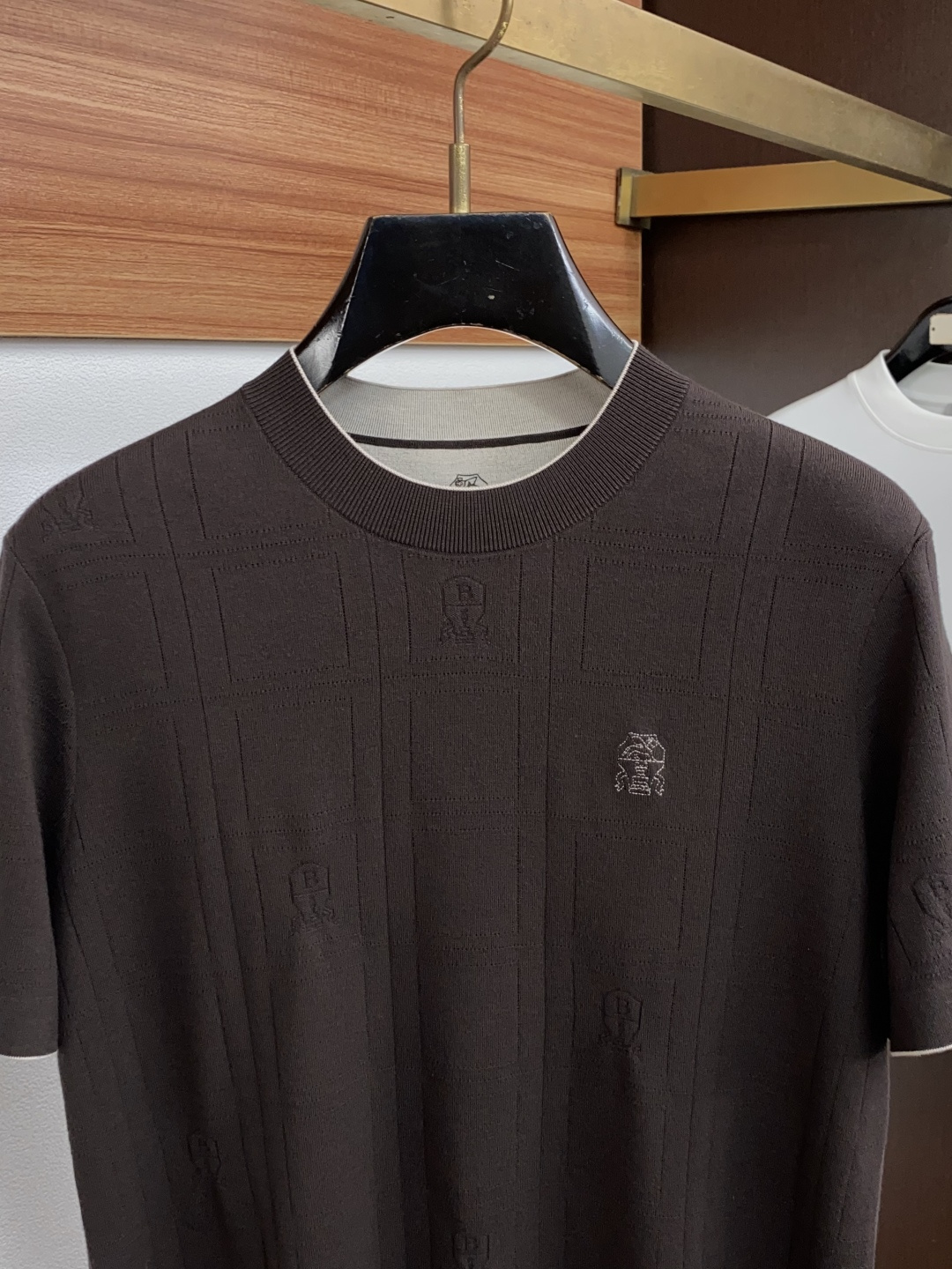 BC 尺码M-4xL 2026秋冬圆领针织短袖  工艺 双色领老钱风 视觉主调，休闲时尚款式 功能 时尚休闲 百搭打底单