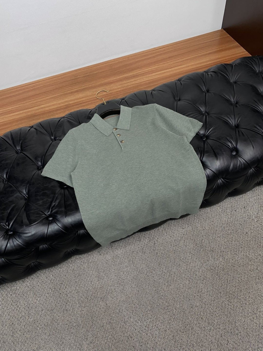 Loro Piana 诺悠翩雅 秋冬高品质 绵羊毛针织翻领加厚短袖毛衣 精品棉羊毛毛衣 男款高端定制臻品系列 隶属品牌高