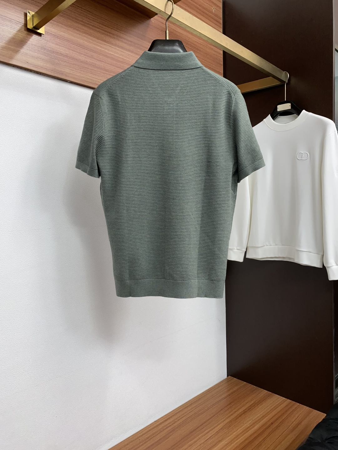 Loro Piana 诺悠翩雅 秋冬高品质 绵羊毛针织翻领加厚短袖毛衣 精品棉羊毛毛衣 男款高端定制臻品系列 隶属品牌高