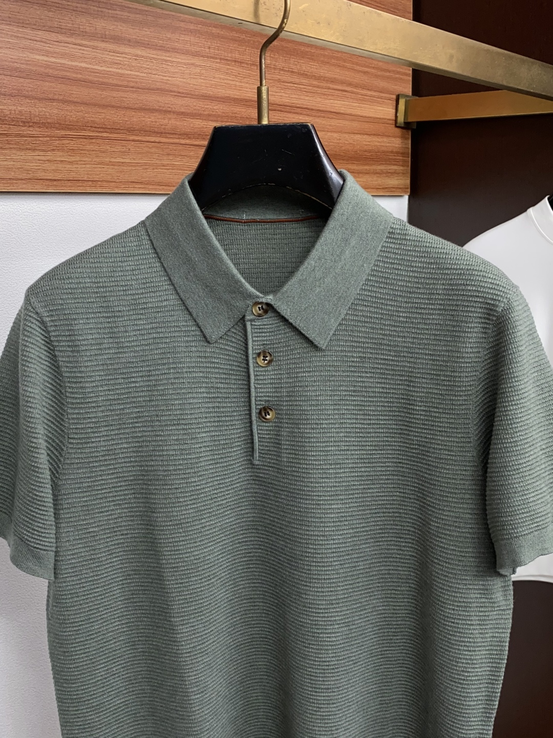 Loro Piana 诺悠翩雅 秋冬高品质 绵羊毛针织翻领加厚短袖毛衣 精品棉羊毛毛衣 男款高端定制臻品系列 隶属品牌高