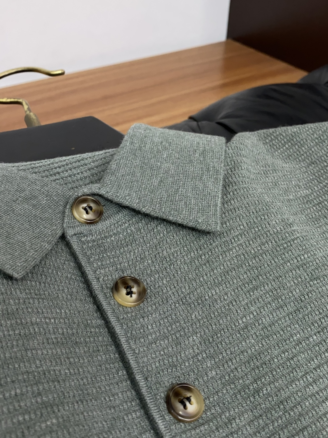 Loro Piana 诺悠翩雅 秋冬高品质 绵羊毛针织翻领加厚短袖毛衣 精品棉羊毛毛衣 男款高端定制臻品系列 隶属品牌高