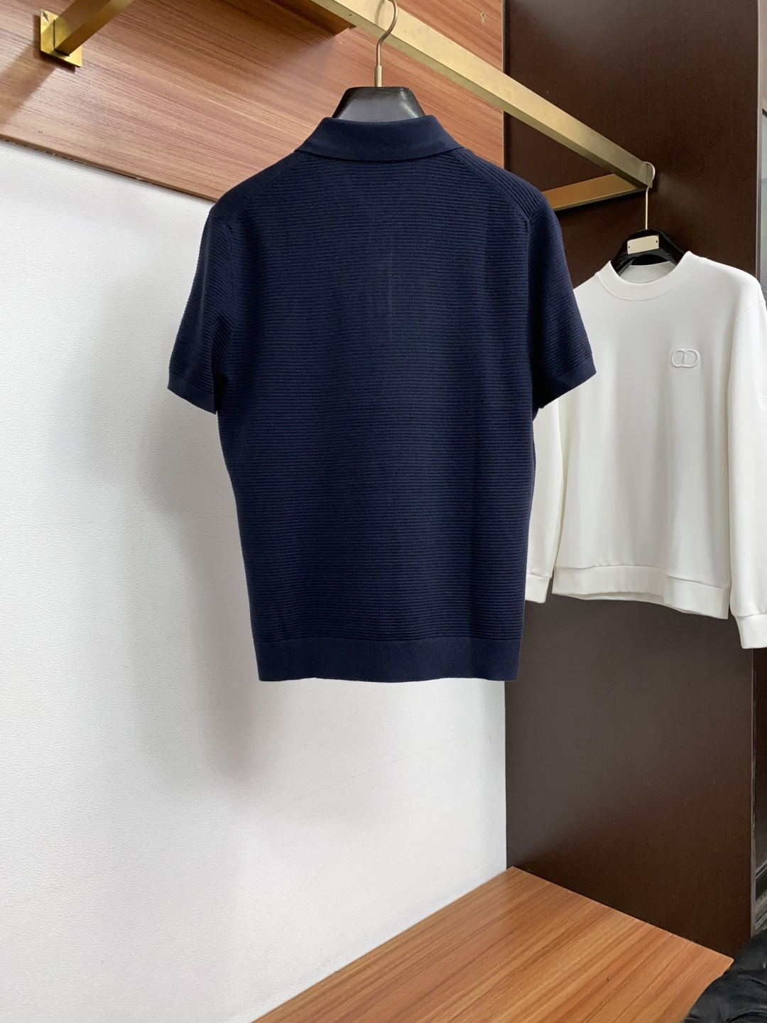 Loro Piana 诺悠翩雅 秋冬高品质 绵羊毛针织翻领加厚短袖毛衣 精品棉羊毛毛衣 男款高端定制臻品系列 隶属品牌高