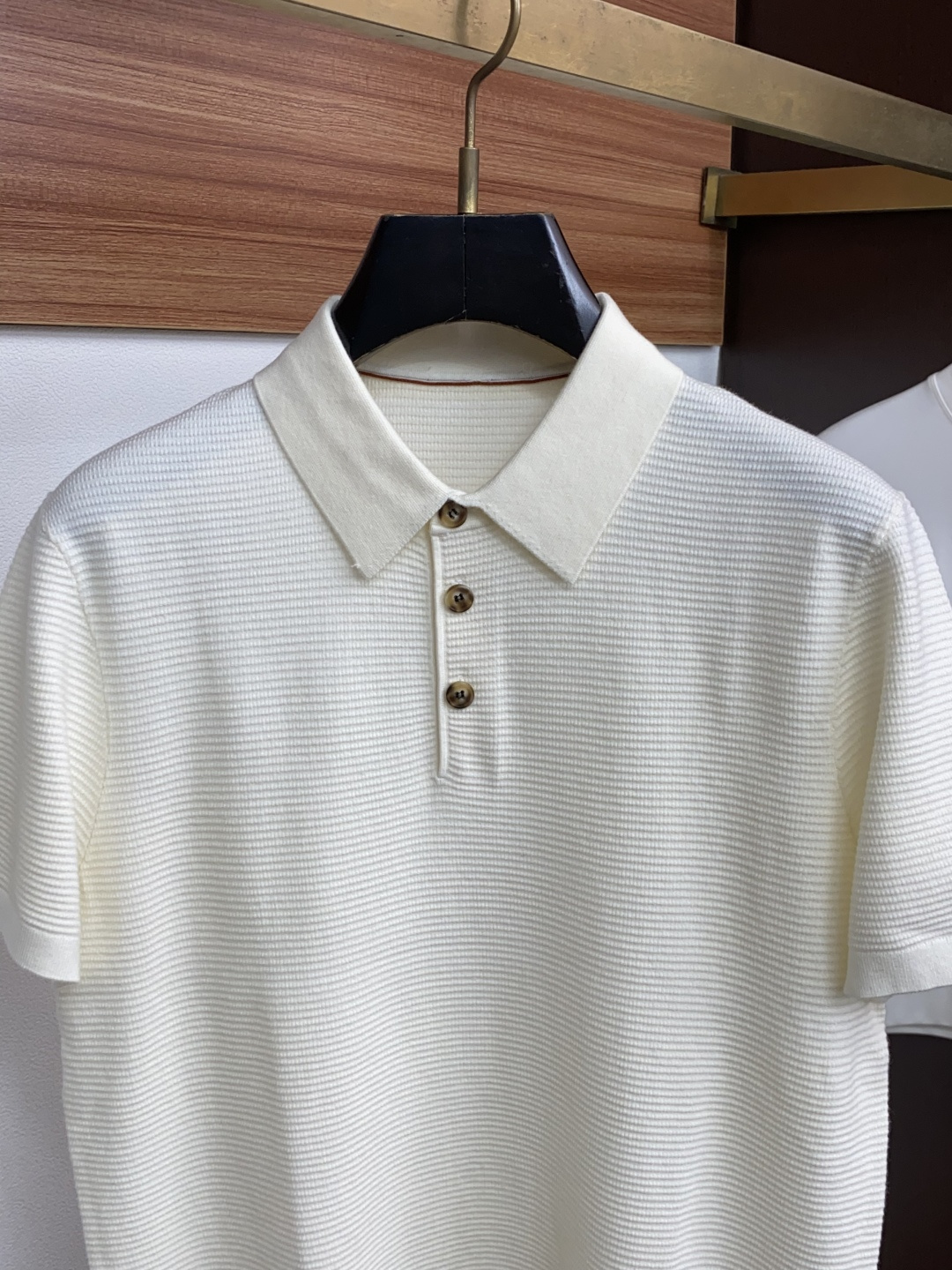 Loro Piana 诺悠翩雅 秋冬高品质 绵羊毛针织翻领加厚短袖毛衣 精品棉羊毛毛衣 男款高端定制臻品系列 隶属品牌高