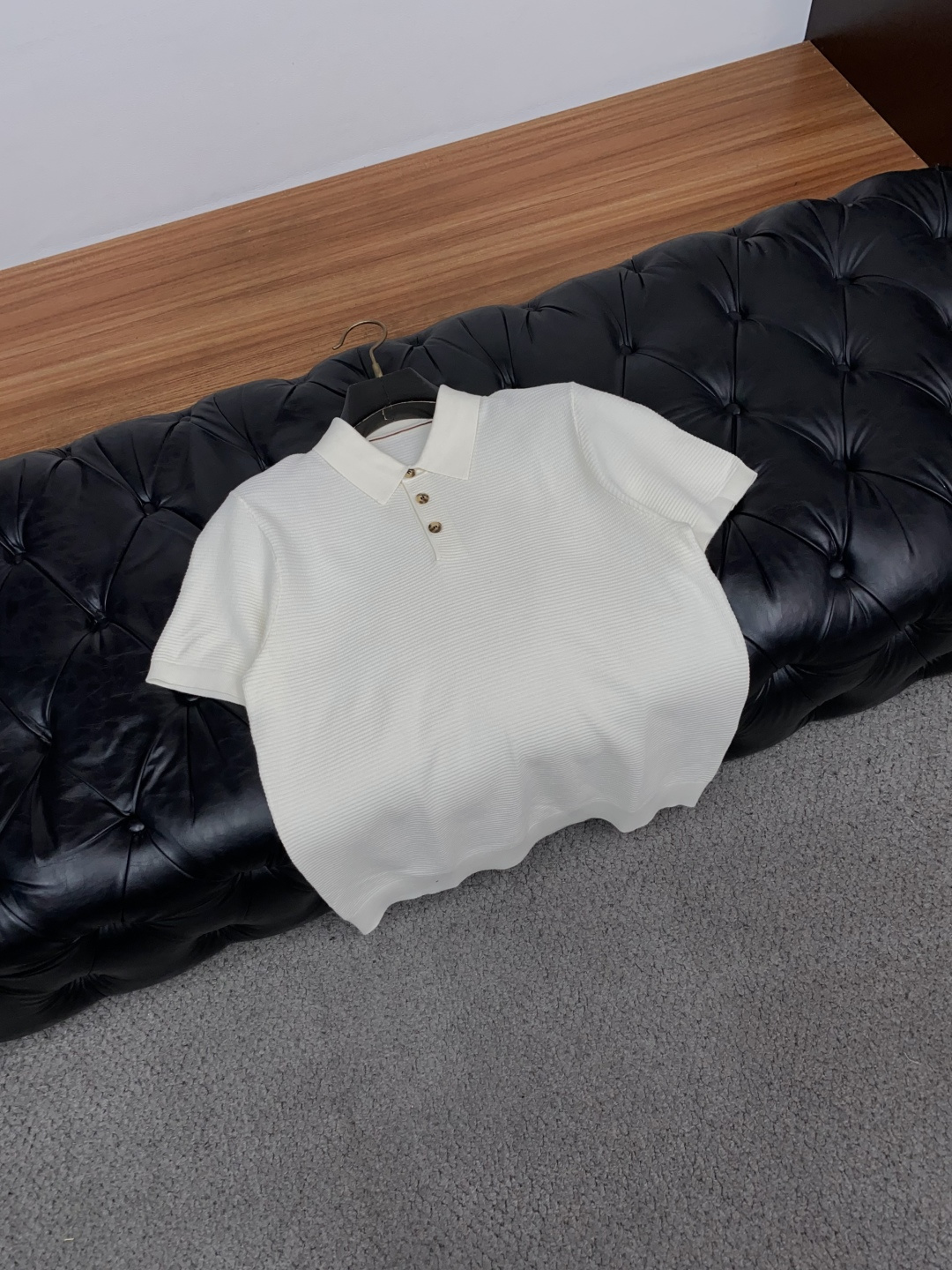 Loro Piana 诺悠翩雅 秋冬高品质 绵羊毛针织翻领加厚短袖毛衣 精品棉羊毛毛衣 男款高端定制臻品系列 隶属品牌高