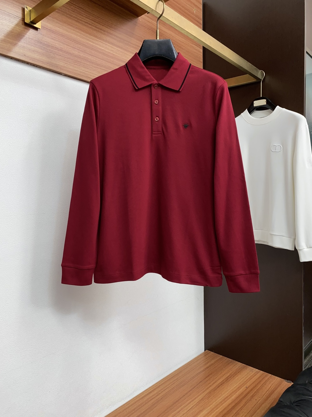 迪奥 M-3xL2026新款男士高端简约翻领拉绒长袖Polo衫，香港洋行渠道货，纯正血统品质，春夏新款，经典王牌系列！ 