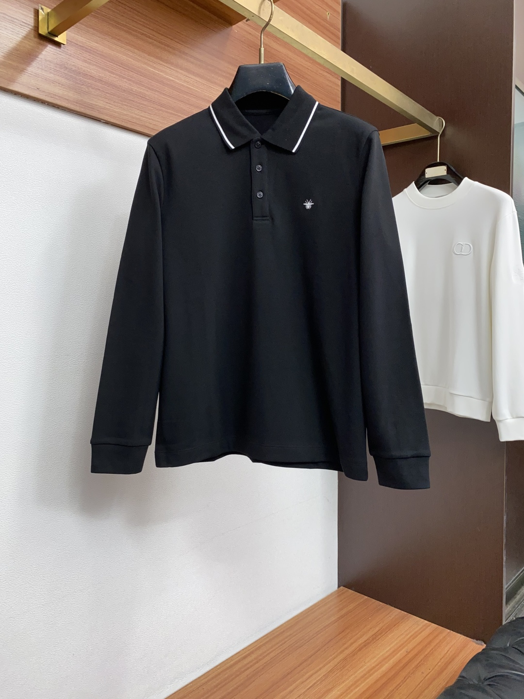 迪奥 M-3xL2026新款男士高端简约翻领拉绒长袖Polo衫，香港洋行渠道货，纯正血统品质，春夏新款，经典王牌系列！ 